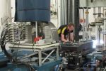 Person working in a mechanics lab