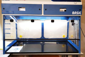 Residual Stress Lab - Etching unit and recirculating fume hood.