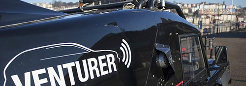 Close up of autonomous vehicle Venturer