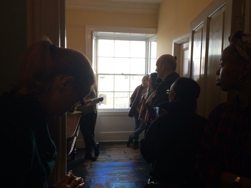 Photo of people standing in corridor at Georgian House