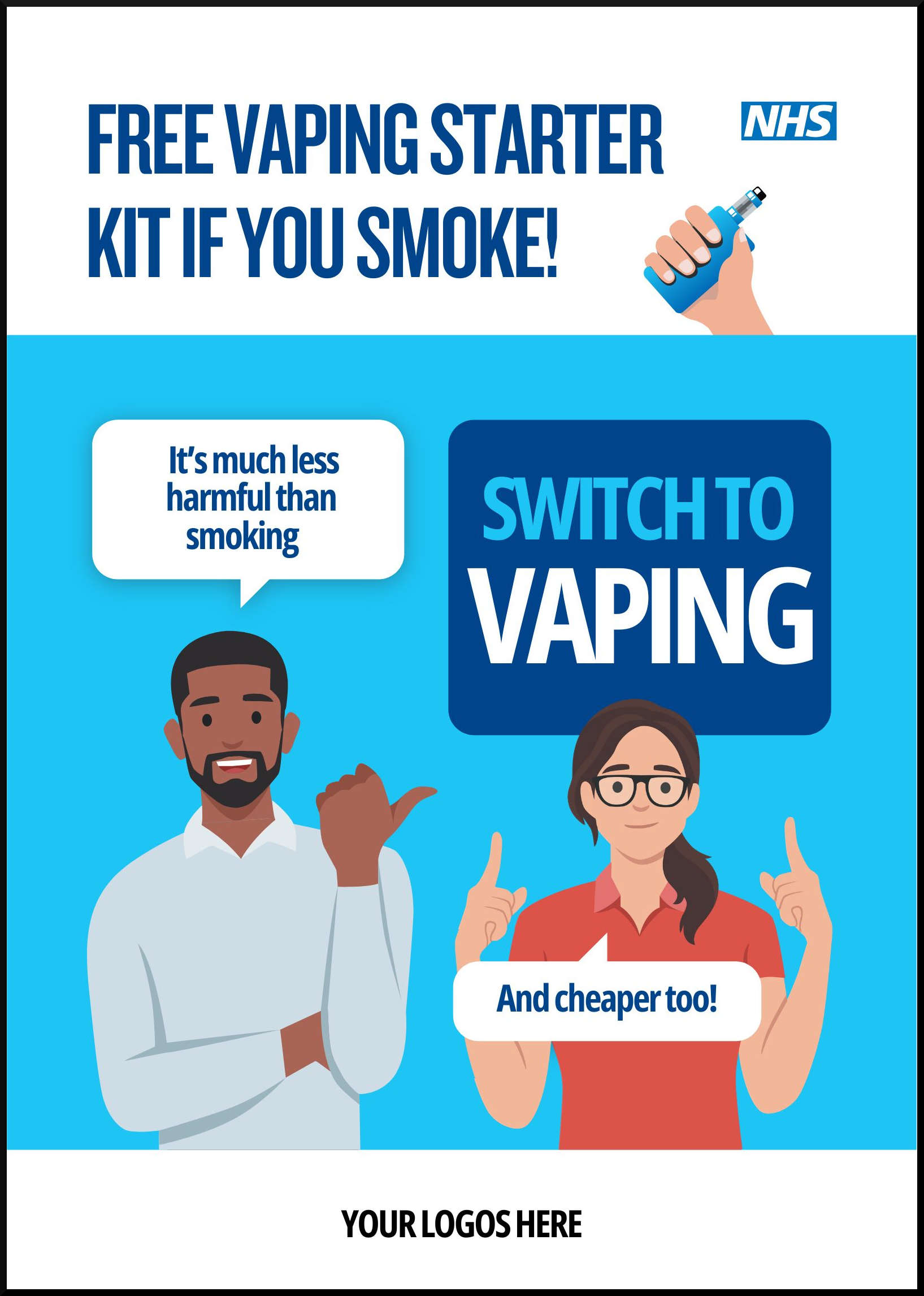Graphic poster to encourage to switch to vaping