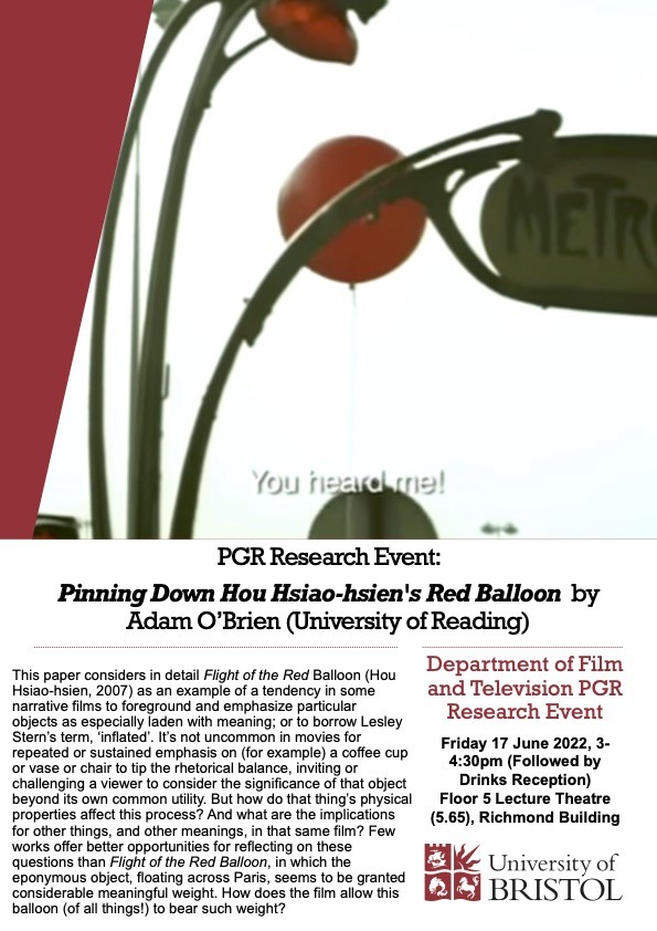 Poster for Film & TV PGR Research Event