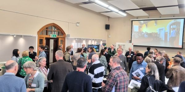 Crowd gathered at registration