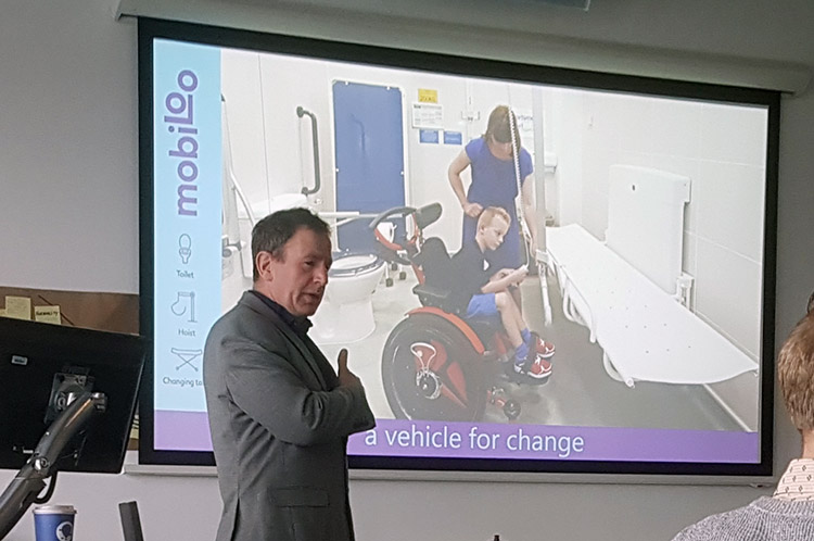 James Brown from Mobiloo presenting at the Centre 