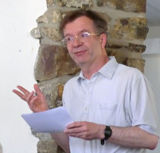 A photo of Dr Colin Campbell giving a presentation