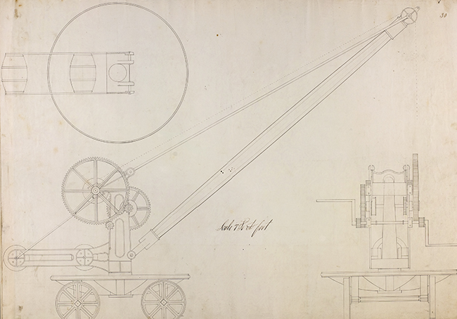 Plan of a crane.