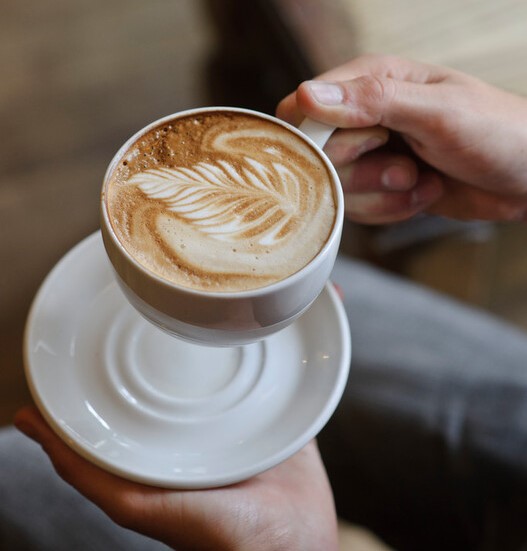 cup of coffee in a bristol coffee shop