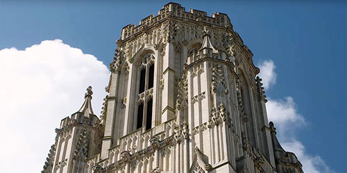 Top of wills memorial building tower