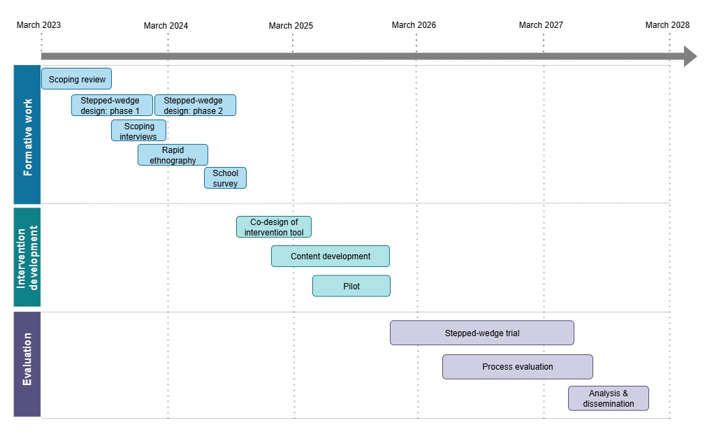infographic describing the study phases