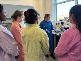 a picture of students visiting the labs