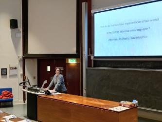 Speaker Brandi Lee Drisdelle from the School of Psychological Science