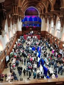 View of the festival as seen from the Wills Memorial Building Great Hall balcony