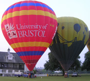 The BUHABS balloon ready for flight at Coombe Dingle