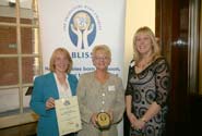 Chrissie Israel (middle) with Heather Burden (left) Senior Neonatal nurse at Southmead Hosptial and Jan Newbold (right) of Medela