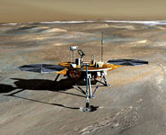 Artist's impression of Phoenix on Mars