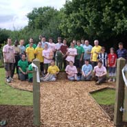 An image of staff and students volunteers from the University's School of Chemistry who took part in the challenge.