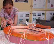 One of the members of the Bedminster Down team constructing its stadium