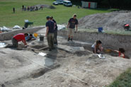 Archaeologists excavate a well-preserved house some 4,600 years old which may have been erected by the builders of Stonehenge. The most recent excavation season turned up imprints of the residents' furniture and other evidence of their presence. The research is funded in part by the National Geographic Society.