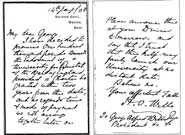 Photograph of the original letter from HO Wills