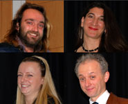 Four of the winners (clockwise from top left): Remmert Schouten (Earth Sciences), Dr Lorena Barba (Science), Dr Trevor Thompson (Medicine and Dentistry), Jenny Smith (Support Services)