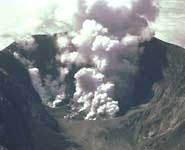 Mount St Helens shortly after erupting in May 1980
