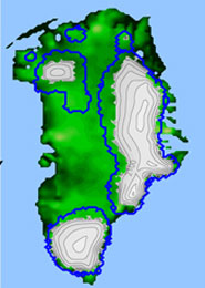 Greeland ice cover after uplift of Rocky Mountains