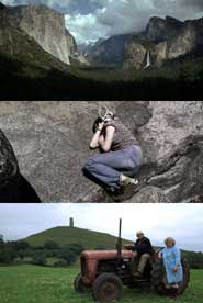 From top: In Re Ansel Adams, The Unfurling and Portraits of Glastonbury Tor