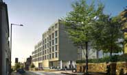 View of the proposed Biological Sciences building looking down St Michael's Hill