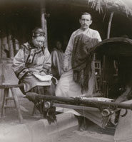 Mary Jane Steer's grandparents at a wayside inn. Copyright Mary Jane Steer