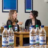 From left to right: Professor Bronwen Morgan and PhD student Sarika Seshadri from the University’s School of Law.