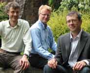 The Bristol team [from left to right] Dr Mark Gilbertson, Dr Paul Wilcox and Professor Bruce Drinkwater