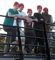 Left to right: Alex Rainey, Joe Smith, Kevin Frost and Tom Bowcock with Bob Athwal from npower’s graduate scheme