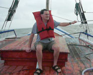 Dr Derek Vance on the Amazon sampling the river