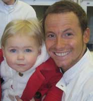 Ashlee Downes with Joe Swash at the University