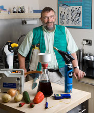 Pete Barham in the kitchen