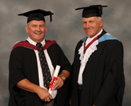 From left to right: Dennis Stinchcombe and Alderman Royston Griffey