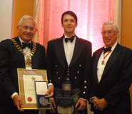 From left to right: Master Engineer, Mr John Robinson FREng, Robert Matthews and Sir Anthony Cleaver, Chairman of EngineeringUK