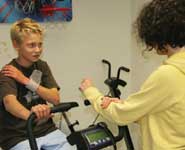 A teenager at a Children of the 90s clinic