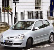 An image of a VW polo available through the Streetcar pay-as-you-go scheme