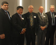Lead delegates (l-r): Mr S Sonata Tupou, First Secretary Tonga; HE Dr Sione Ngongo Kioa, High Commissioner Tonga; Steve Packer; Professor Richard Mawditt, CEC Officer; Professor Michael Crossley