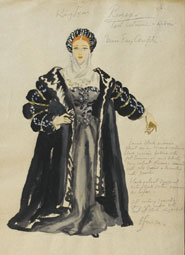 Costume design for Regan, Roger Furse, Drawing, 1940