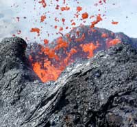 The erupting lava lake at Erta Ale