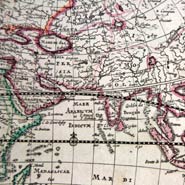 Detail of the Indian Ocean and Asia, from 1690s Danckerts atlas