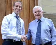 Professor Ian Craddock (left) with Professor Joe McGeehan