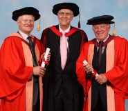 Stephen Lansdown, Professor Paul Grout and Peter Hargreaves