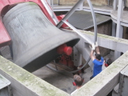 The Great George bell being rung manually