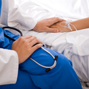 Generic image of a nurse comforting a patient