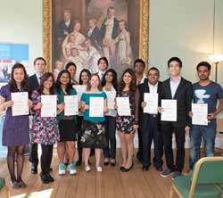 Postgraduate scholarship winners at the award ceremony