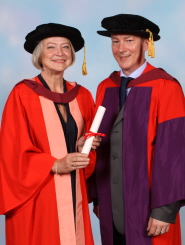 Kate Adie with orator David Alder