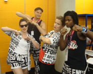 Ellie with her fellow performers